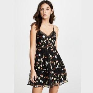 Nordstrom BB Dakota Chaka Floral Mesh cutout Dress